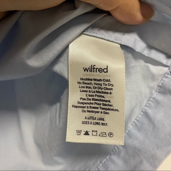 ARITZIA WILFRED Blue Off Shoulder Blouse Size XS - Picture 6 of 8